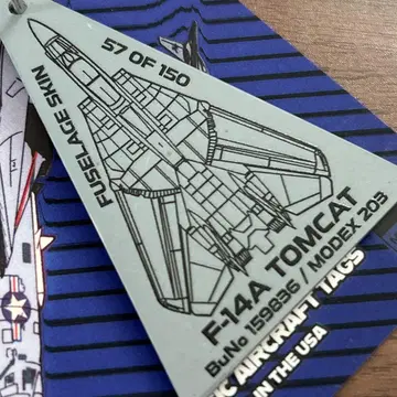 F-14 전투기 플라이트 태그 키링 미국 해군 비행기