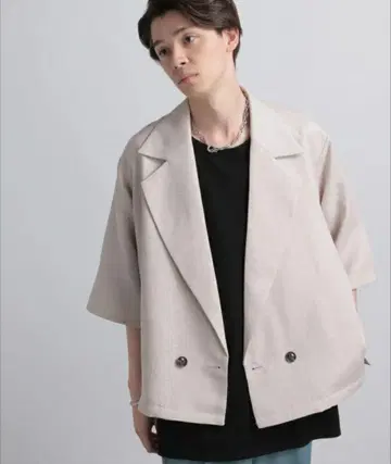 재고 정리! 디자인 BIG 라펠 블루종 HARE