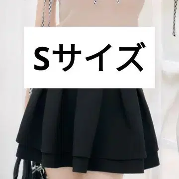 미셸 마카롱 슬림 레그 스커트 S 사이즈 블랙