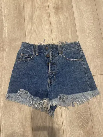 MOUSSY 마우지 다크 블루 데님 숏 팬츠