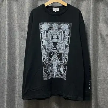 CAV EMPT 블랙 롱 슬리브 티셔츠 XL