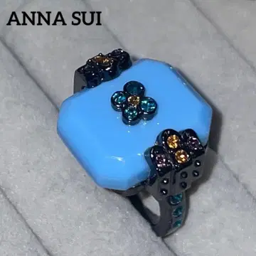 안나수이 ANNA SUI 반지 터콰이즈 스퀘어 13호 새상품급
