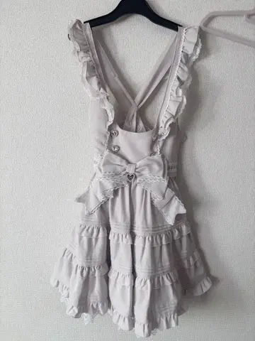 LIZLISA 프론트 리본 U 네크라인 잔스카 핑크