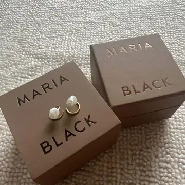 MARIA BLACK 골드 후프 귀걸이 마리아 블랙 천연 펄