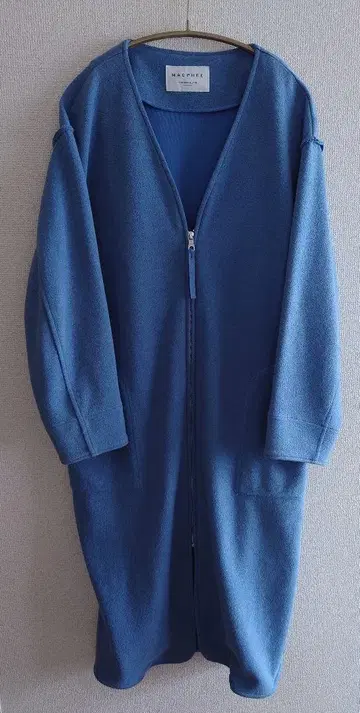 MACPHEE 노카라 집업 롱 코트