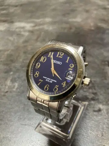 작동품 SEIKO 솔라 전파 7B52-0AG0 남성용 손목시계 중고