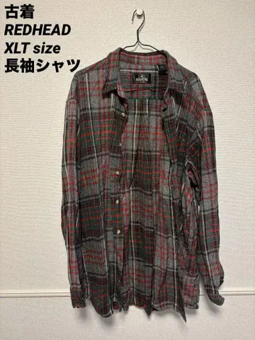 REDHEAD 플란넬 체크 셔츠 XLT 구제 의류