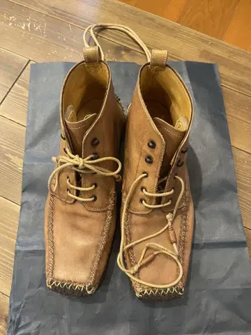 스테파노 블랑키니 모카신 부츠 크레이프솔