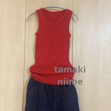 택 포함 새상품 타마키니메 tamaki niime 소매 없는 탱크탑