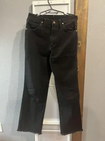 Wrangler 블랙 스트레이트 데님