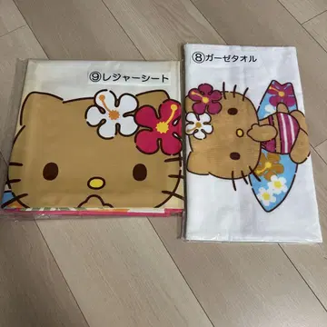 헬로키티 일광화상 키티 제일복권 레저 시트 거즈 타월