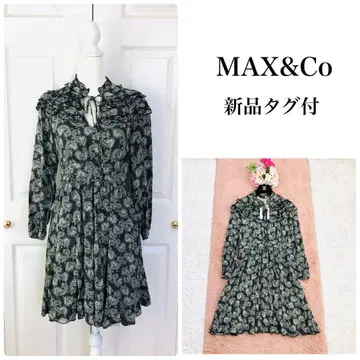 MAX&Co 맥스앤코 페이즐리 무늬 프릴 원피스 40