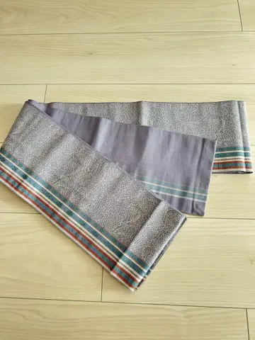 순수 실크 소포장 오비와 폴리에스테르 반폭 오비 2개