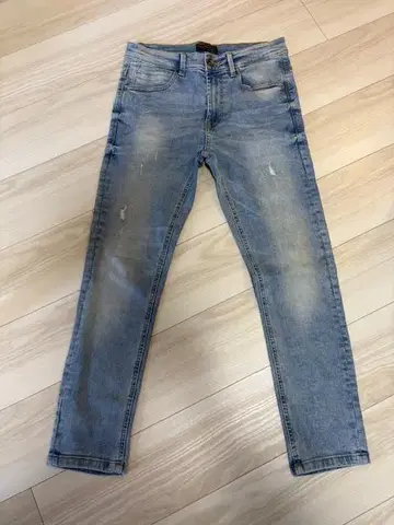 ZARA MAN 스키니 크롭 데님 라이트 블루 US 30