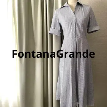 새상품급 FontanaGrande 스트라이프 반팔 셔츠 원피스