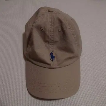 랄프 로렌 RALPH LAUREN 로고 캡 모자 베이지