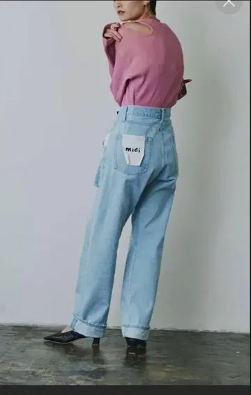 mici 데미지 데님 팬츠