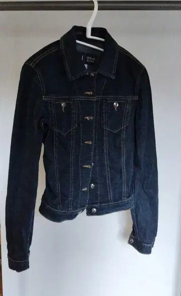 Armani Jeans 다크 블루 데님 자켓