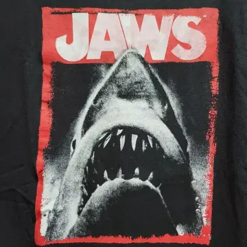 죠스 JAWS 상어 무비 영화 티셔츠 구제 의류 블랙