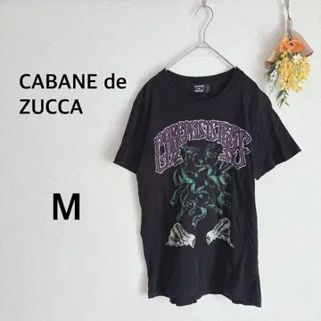 카반드 주카 CABAN de ZUCCA 티셔츠 프린트 블랙 M