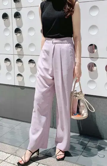 ENEU airy wide pants 라이트 퍼플 M 한국 패션