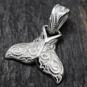 Silver925 고래 꼬리 참 화이트 마감 하와이안 주얼리