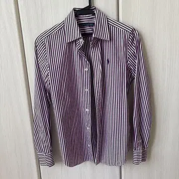 Ralph Lauren 보라색과 화이트 스트라이프 셔츠 사이즈 9