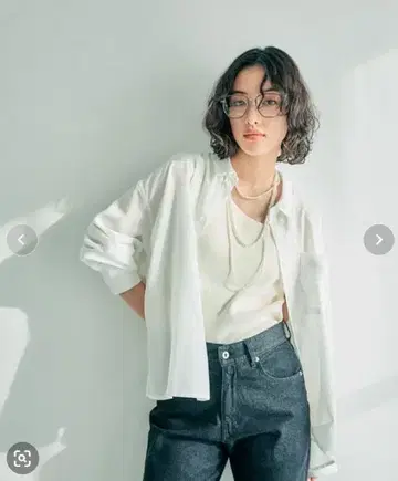 LEPSIM 사라키레 판초 긴팔 셔츠 화이트