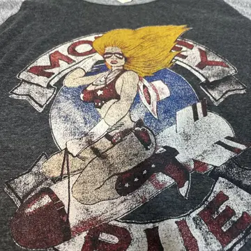 Kj Motley Crue 래글런 7부 소매 티셔츠