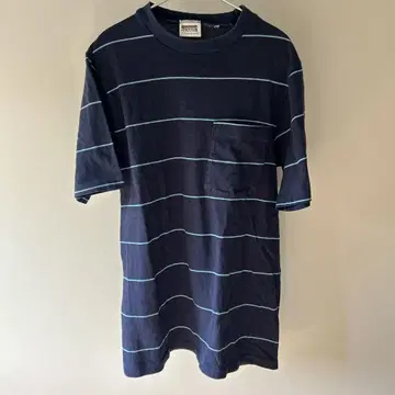 MONTGOMERY WARD 네이비 스트라이프 티셔츠