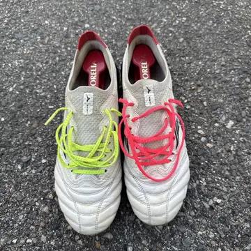 Mizuno 스파이크 슈즈 FG 화이트/레드/그린/핑크