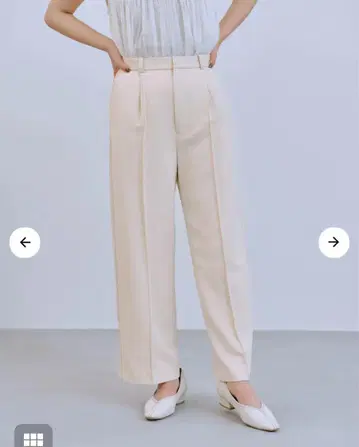 COHINA 드레이프감 센터라인 스트레이트 팬츠 레귤러