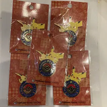 포켓몬 센터 피카츄 핀 배지 5개 세트