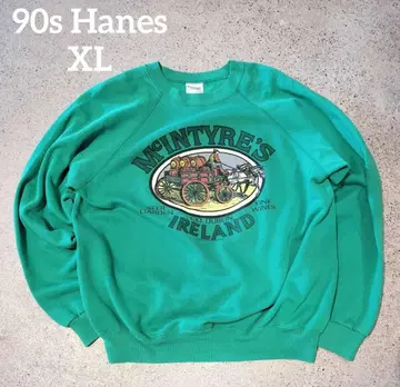 XL Vintage Hanes 래글런 맨투맨 그린 USA 구제 의류