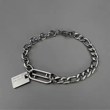 스테인리스 스틸 체인 목걸이 로고 포함