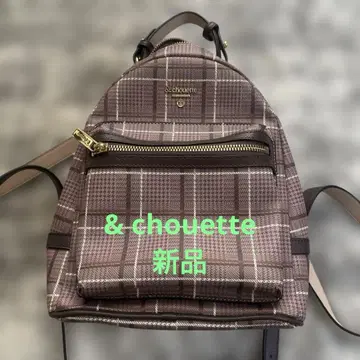 새상품 안드슈에트 &chouette 글렌체크 프리즘 백팩