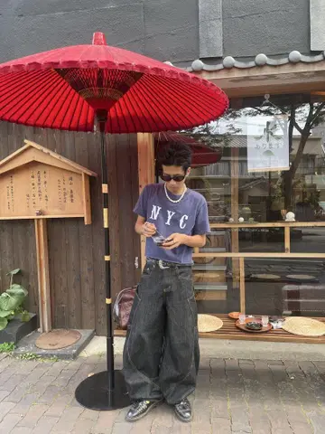 벌룬 데님 팬츠