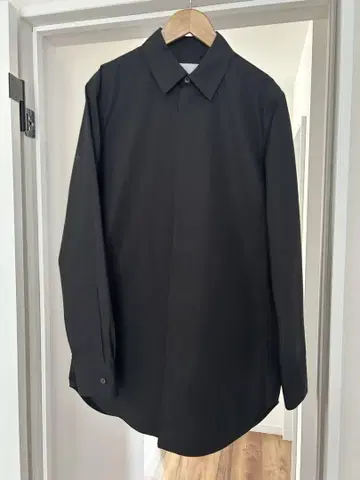 JIL SANDER 블랙 긴팔 셔츠 레귤러 카라 블랙 40