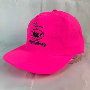90s 미국 마늘 토스트 프린트 로고 5패널 캡