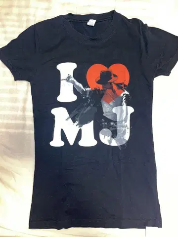 I LOVE MJ 티셔츠 블랙 마이클 잭슨