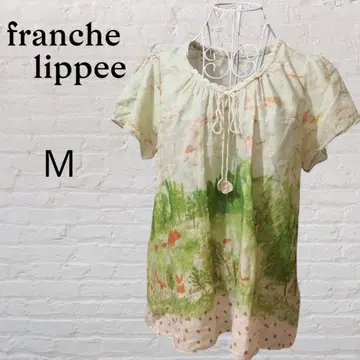 franchelippee 프랑슈리페 블라우스 숲의 동물 프린트 M