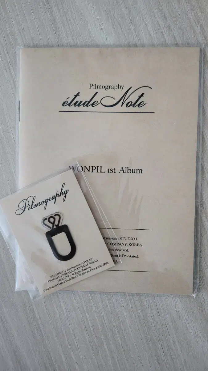 Wonpil Filmography Pre-order Benefit Sketchbook Bookmark