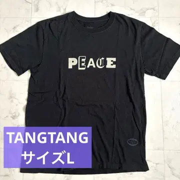 TANGTANG 탕탕 반팔 티셔츠 PEACE 남성용 상의 L 사이즈