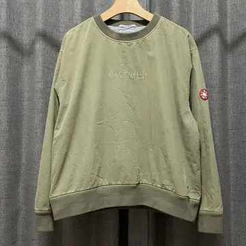 CAV EMPT 올리브 크루넥 맨투맨