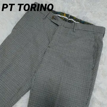 피티토리노 PT TORINO 하운드투스 체크 슬랙스 46 M 울 꽃무늬