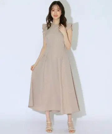 WILLSELECTION 프릴 롱 원피스 윌 셀렉션 베이지
