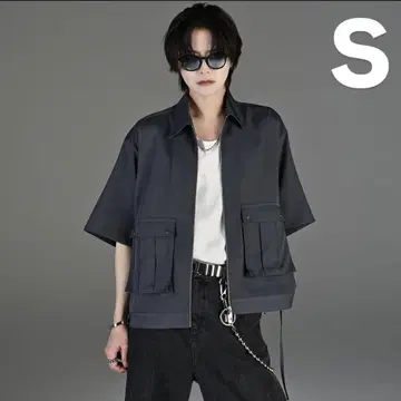 ADRER 밀리터리 슈퍼 기믹 숏 블루종