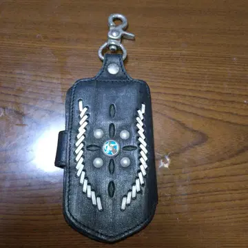인디언 가죽 키 케이스 블랙