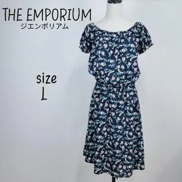 THE EMPORIUM 지엔포리움 반팔 꽃무늬 원피스 허리밴딩