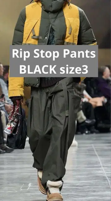 사카이 25aw Rip Stop 팬츠 블랙 사이즈 3
